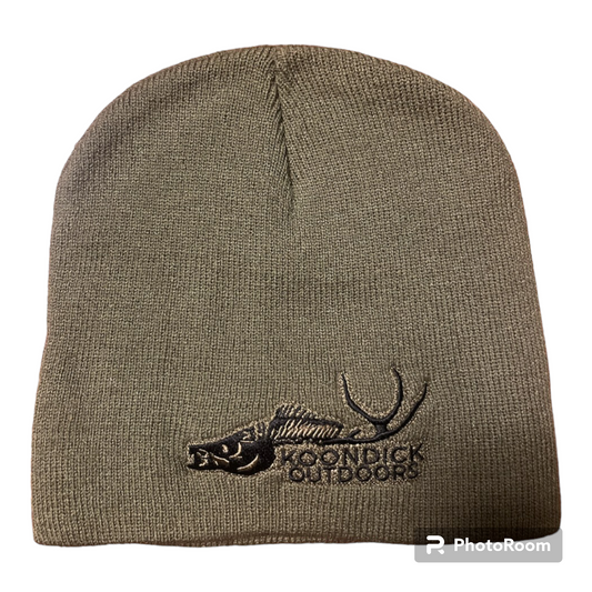 Olive green koondick beanie