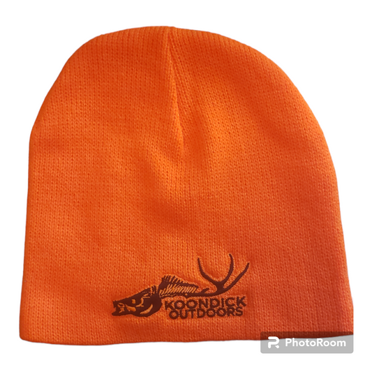 Blaze orange koondick beanie